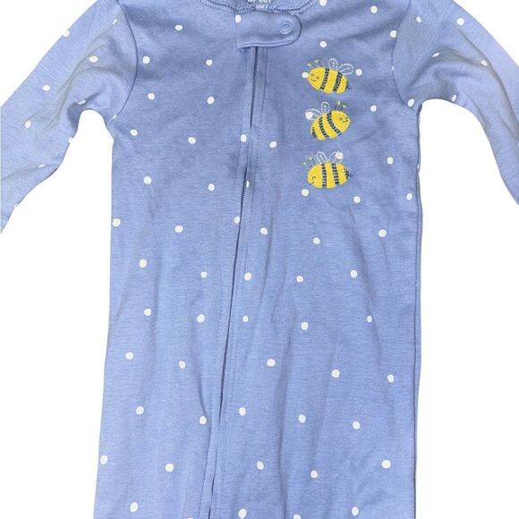 Nwt carters 18m bumble bee cotton footed pajamas - Picture 2 of 2